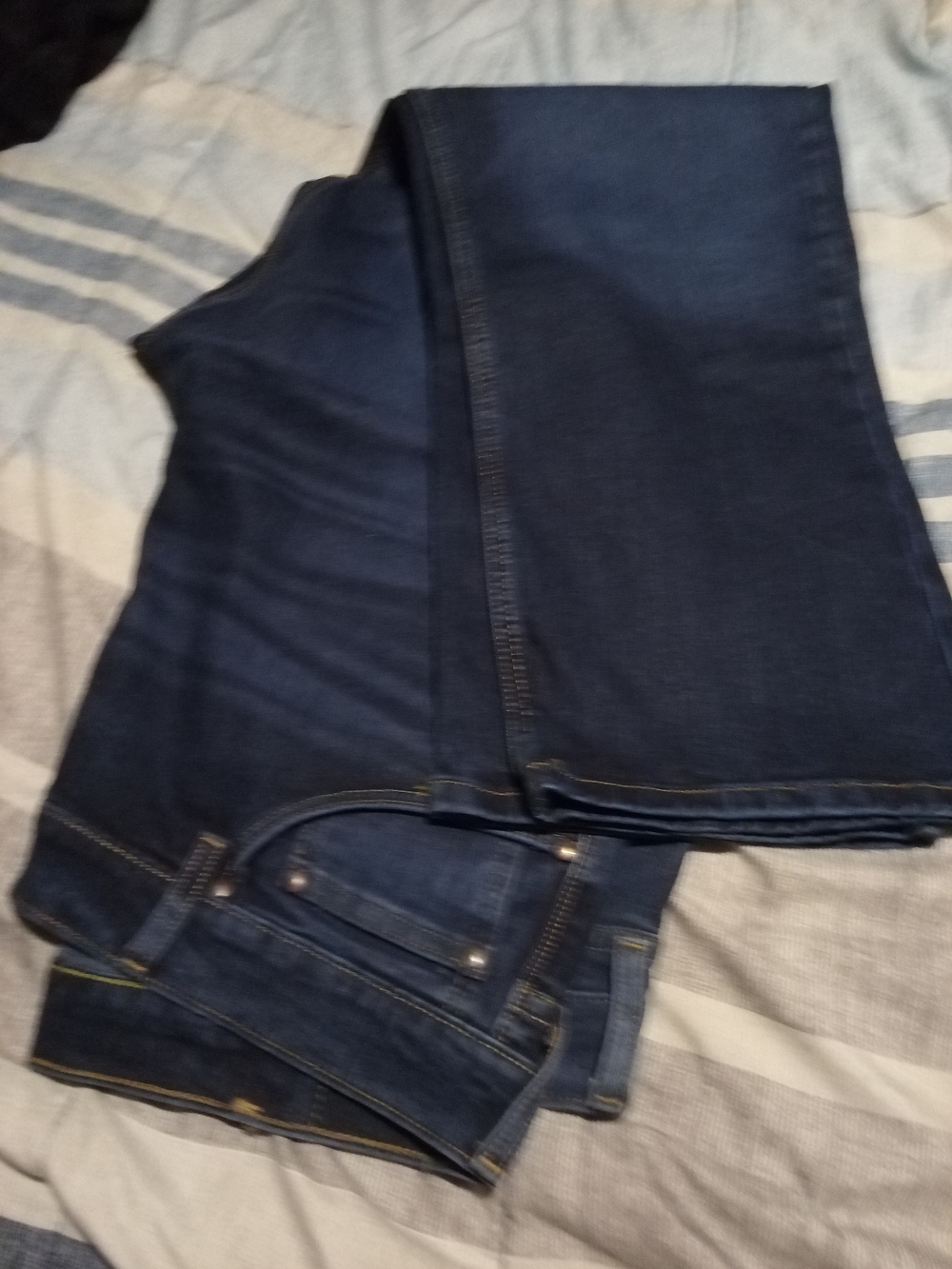 Wrangler Men's Dark Blue Straight Fit Jeans 36x30